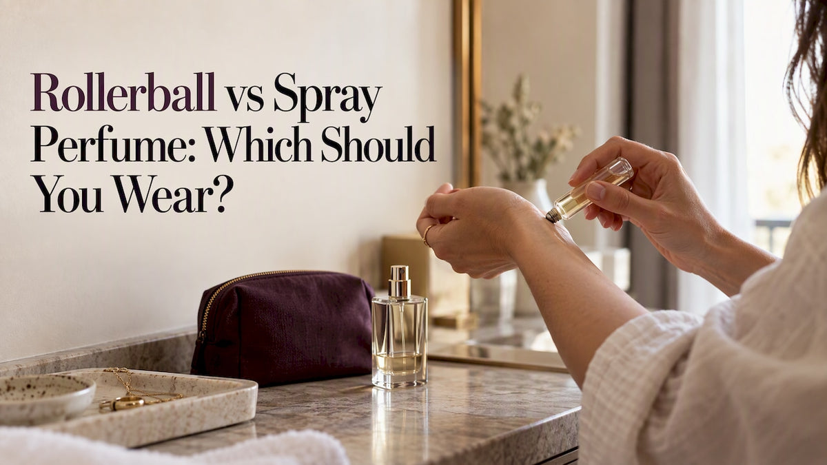 Rollerball and spray perfume formats compared